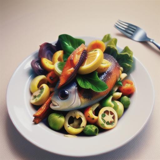 Red mullet, lemon and artichokes with pangrattato