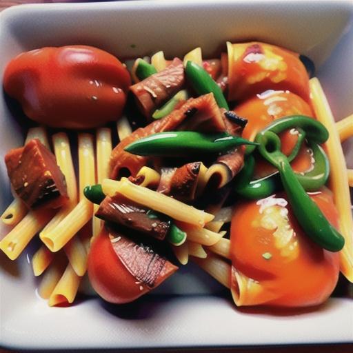 Red Pepper Tomato Pasta Bake