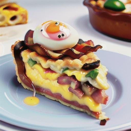 Bacon, egg & vintage cheddar pie