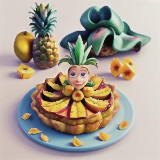 Mango and pineapple tart