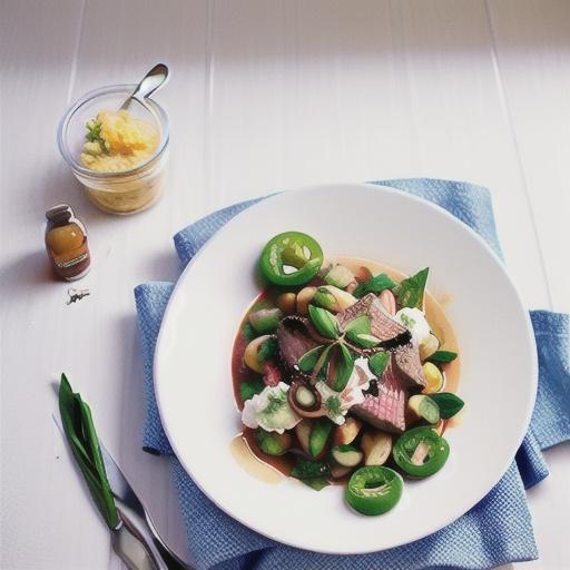 Steak with ricotta mushrooms