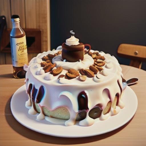 Coconut Coffee Liqueur Cake