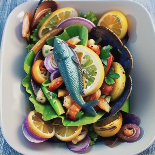 Mixed seafood salad