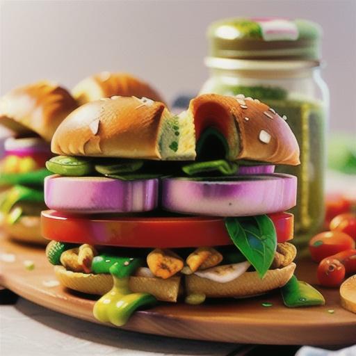 Pesto and Sun-Dried Tomato Bagel Melts