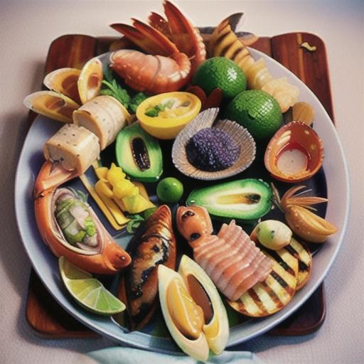 Grilled seafood platter