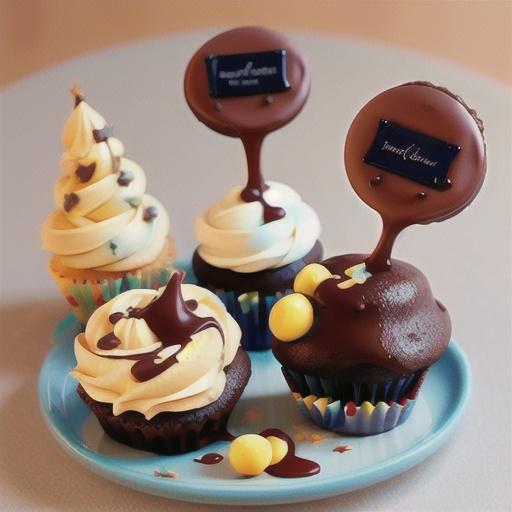 Chocolate fruit cupcakes