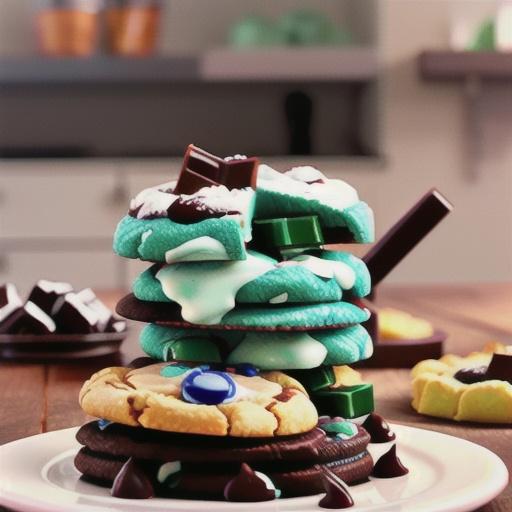 Chocolate Mint Crinkle Cookies
