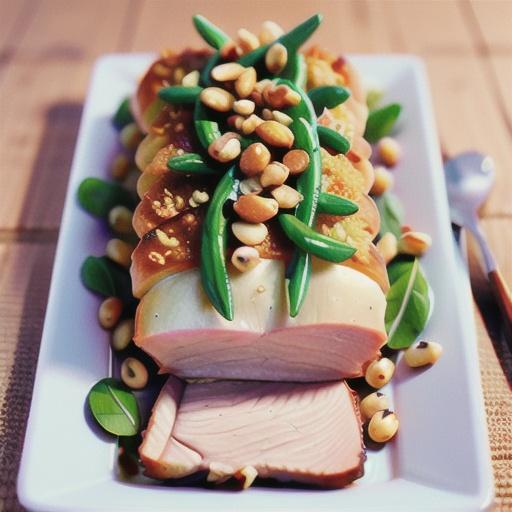 Roast pork with rocket, pine nut and feta stuffing