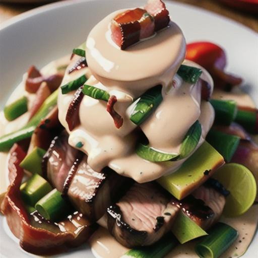 Filet Mignon with Bacon Cream Sauce