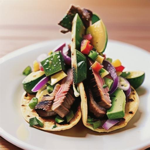 Flank Steak Tacos with Mango-Avocado Salsa