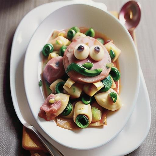 Ham and goat's cheese ravioli