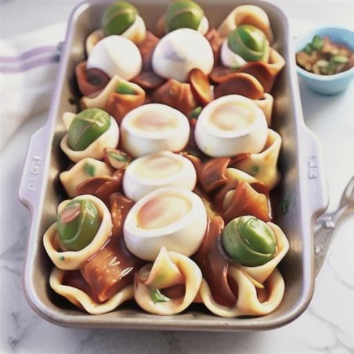 Tortellini and bocconcini bake