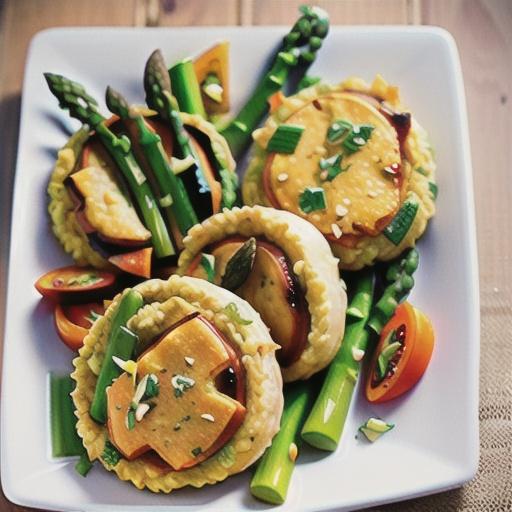 Pumpkin, asparagus and feta risotto patties