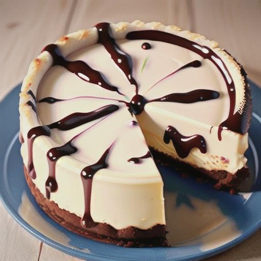 Marbled chocolate cheesecake