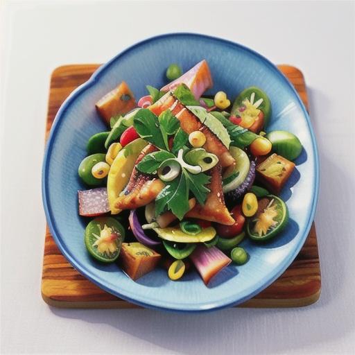 Thai-style smoked trout salad