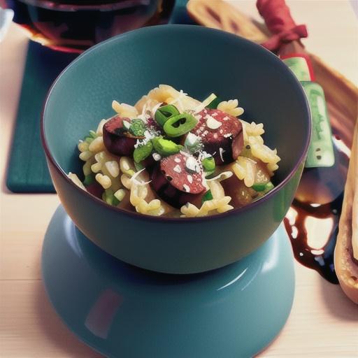 Italian sausage and red wine risotto