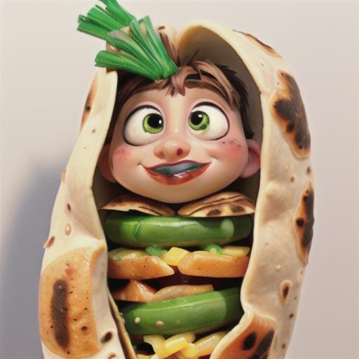 Spicy Mexican burritos