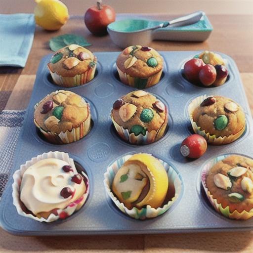 Lemon Cranberry Whole Wheat Muffins