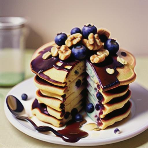 Buttermilk Blueberry Oat Flour Pancakes