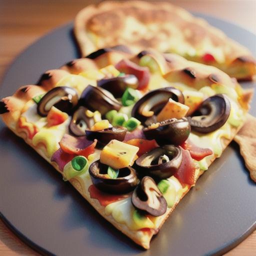 Thin-Crust Pizza with Roasted Mushrooms and Smoked Bacon