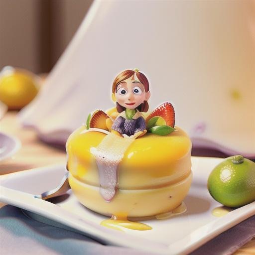 Citrus passionfruit delicious pudding