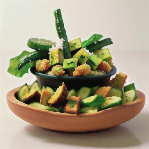 Green Bean Fries with Cucumber Wasabi Dip