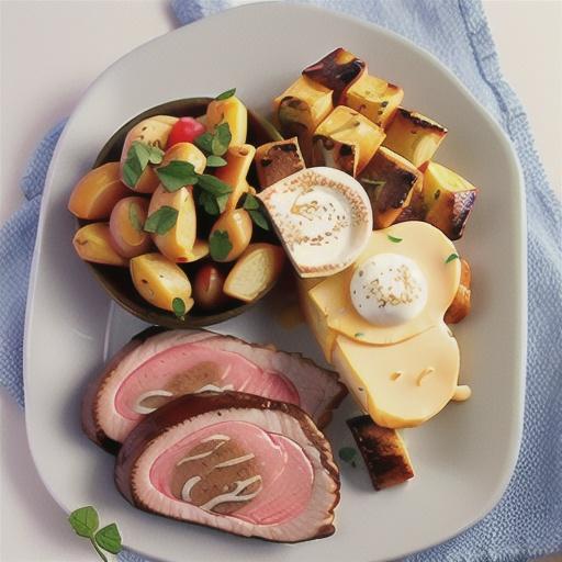 Mustard balsamic beef with creamy potato bake