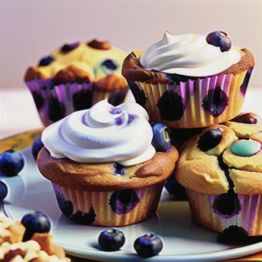 Cream Cheese-Blueberry Muffins