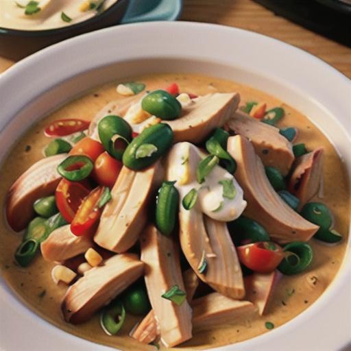 Slow Cooker Shredded Chicken in Yogurt Sauce