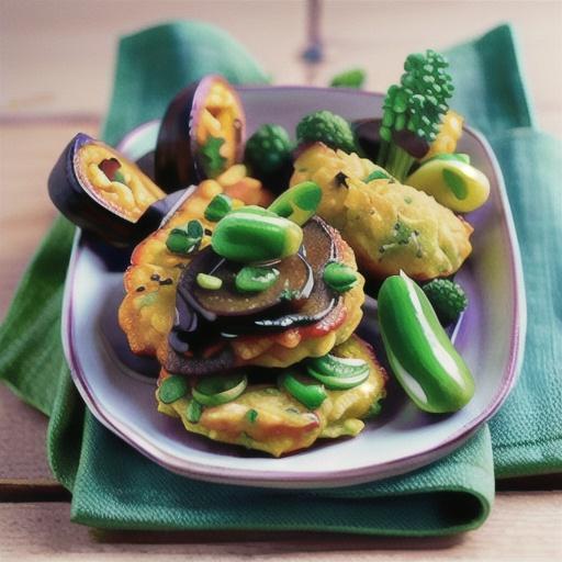 Broccoli and pea fritters