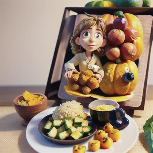 Crumbed lamb cutlets with warm pumpkin salad