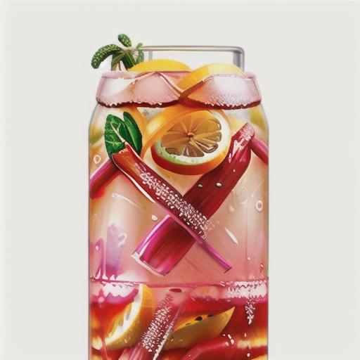 Rosemary Lemon Rhubarb Spritzer