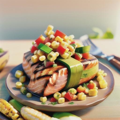 Salmon with tomato salsa