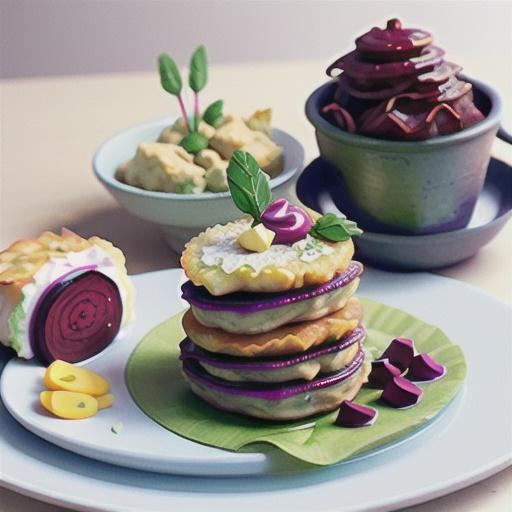 Ricotta fritters with beetroot relish and hot-smoked trout
