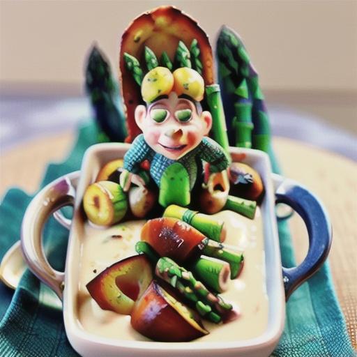 Creamy Garlic Asparagus Bake