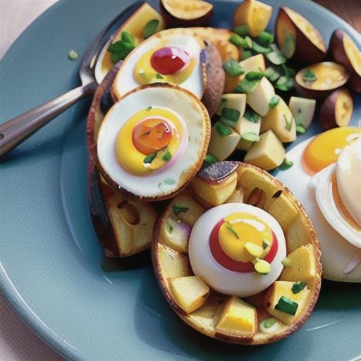 Mexican eggs with potato hash