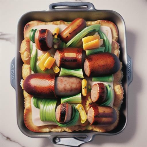 Pork sausage and ratatouille bake