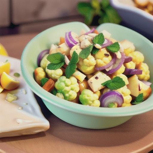 Roasted Cauliflower with Pecorino and Mint