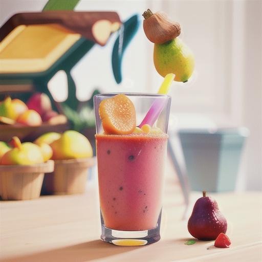 Peach, pear & fresh ginger smoothies