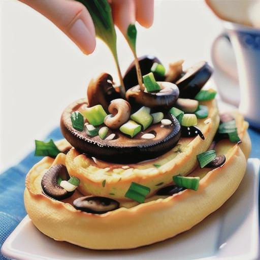 Mixed mushroom omelette