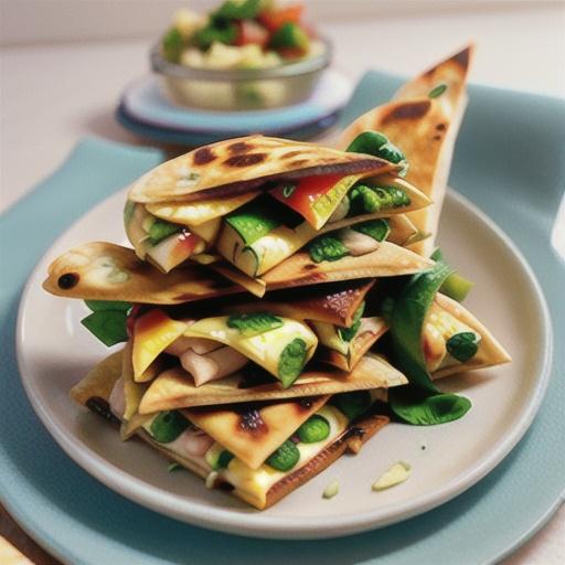 Chicken and pesto quesadillas