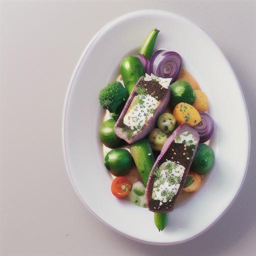 Spring vegetables with pepper-crusted lamb