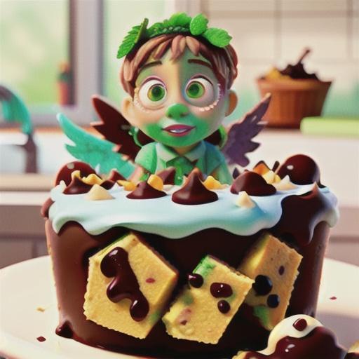 Mint Chocolate Chip Angel Food Cake