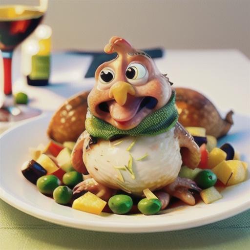 Thyme & white wine chicken with green olives