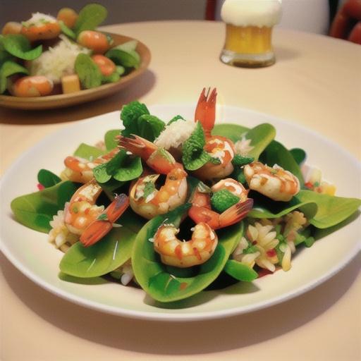 Herbal Shrimp Delight with Beer Sauce