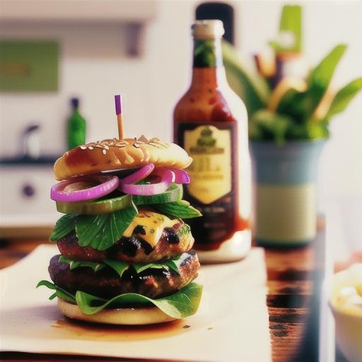 Grilled lamb burgers