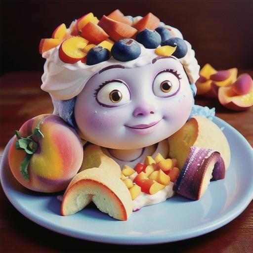 Peach Angel Food Cake