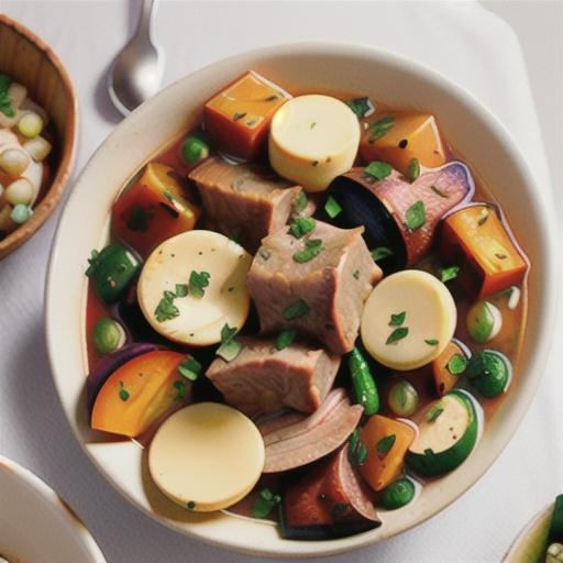 Slow-cooked lamb and chunky vegetable stew