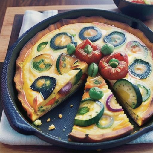 Pumpkin, zucchini and feta frittata