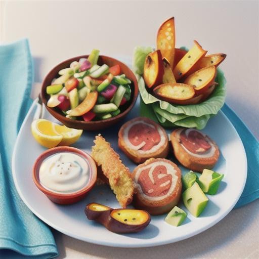 Pork schnitzel with sweet potato chips